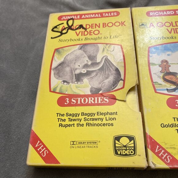 A Golden Book VHS Lot Of 3 Movies Richard Scary Hans Christian Andersen Jungle - Picture 2 of 6